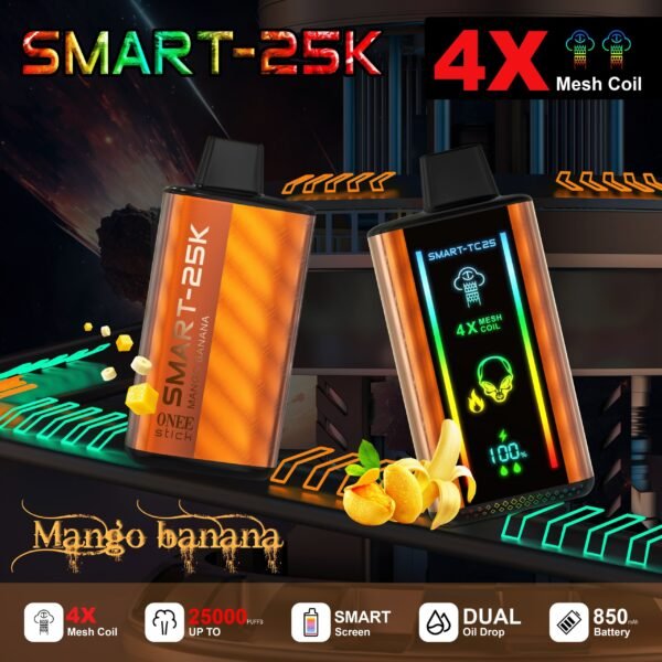 Buy Mango Banana Onee Stick Smart 25000 Puffs - USA