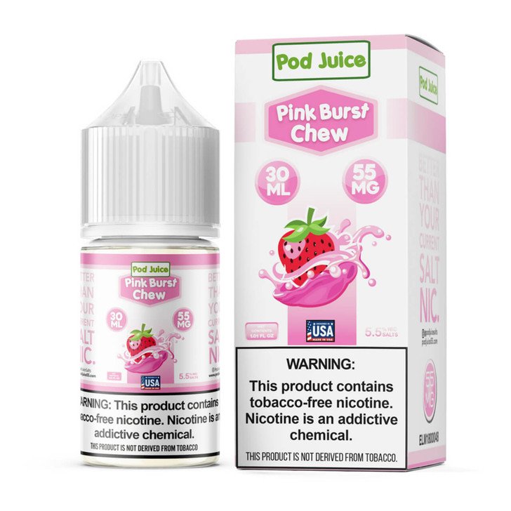 Pink Burst Chew - Pod Juice Salt E Liquid 30ML