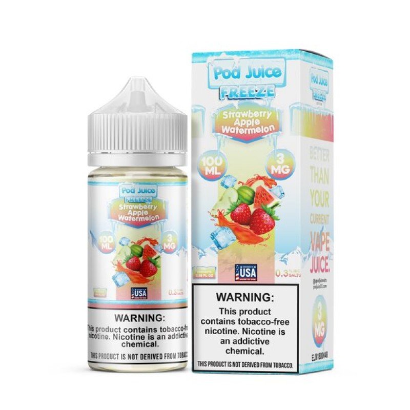 Strawberry Apple Watermelon Freeze - Pod Juice E Liquid 100ML
