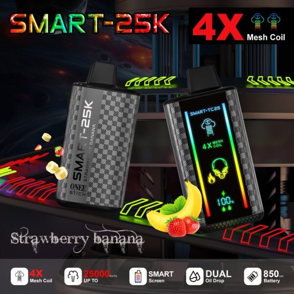 Buy Strawberry Banana Onee Stick Smart 25000 Puffs - USA