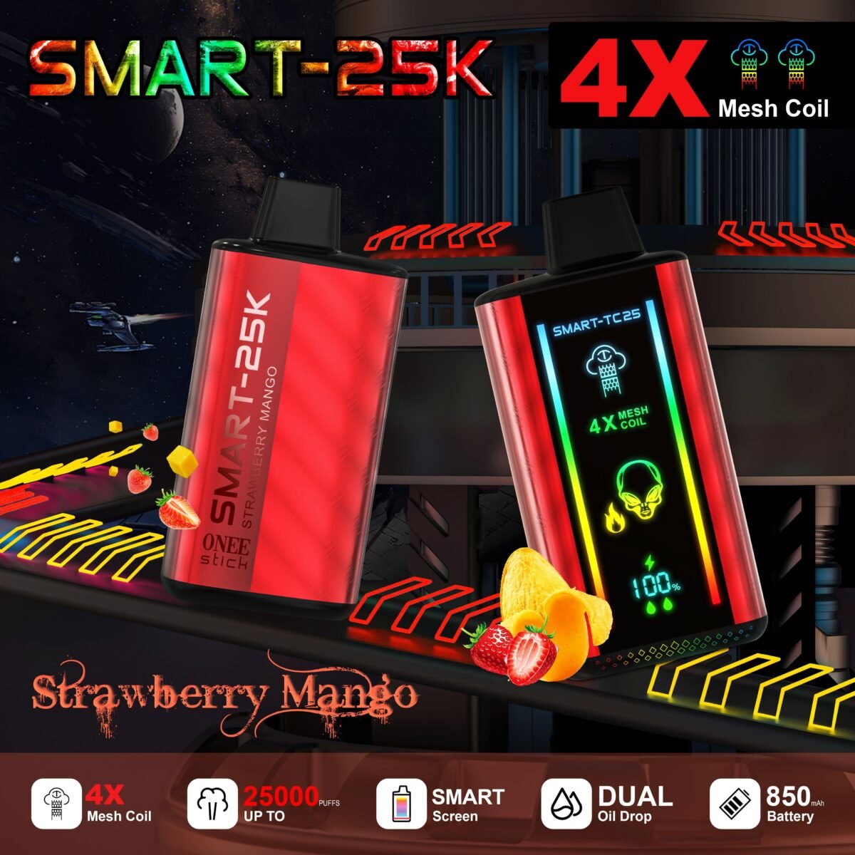Strawberry Mango - Onee Stick Smart 25000 Puffs