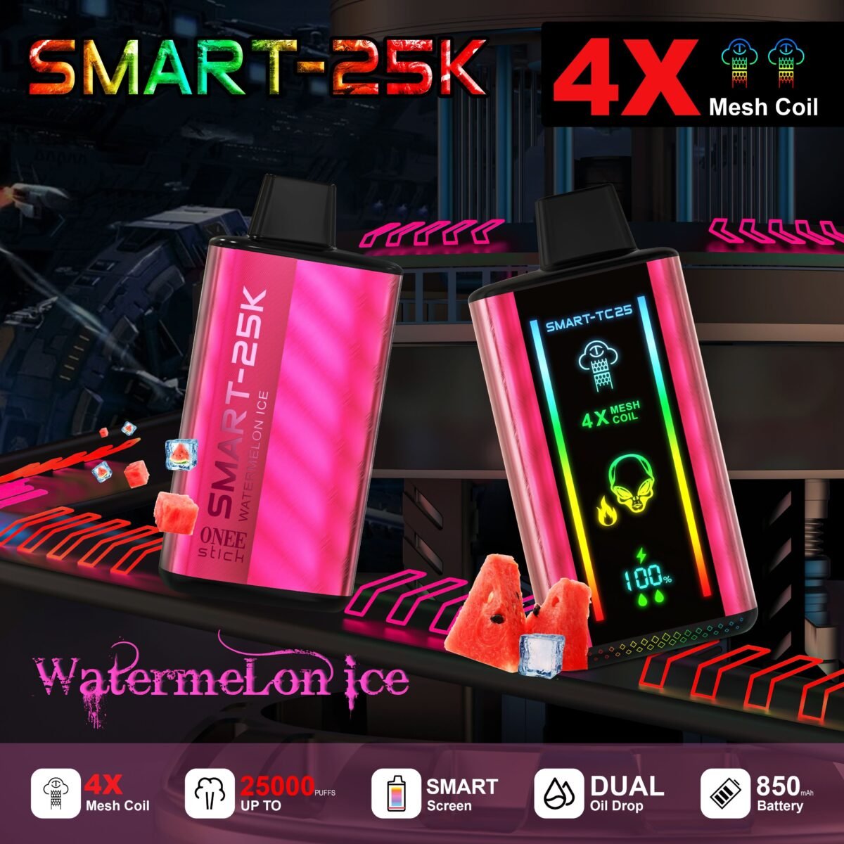 Watermelon Ice - Onee Stick Smart 25000 Puffs