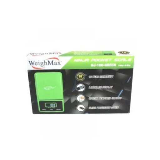 Weighmax NJ 100 Green Digital Scale - SmokersHeap | USA