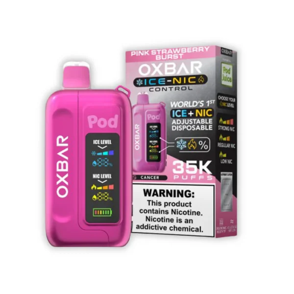 Buy Pink Strawberry Burst Oxbar Ice-Nic Control 35K Puffs - USA