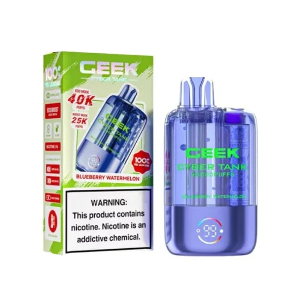 Blueberry Watermelon Geek Cyber Tank Disposable Vape 40K Puffs