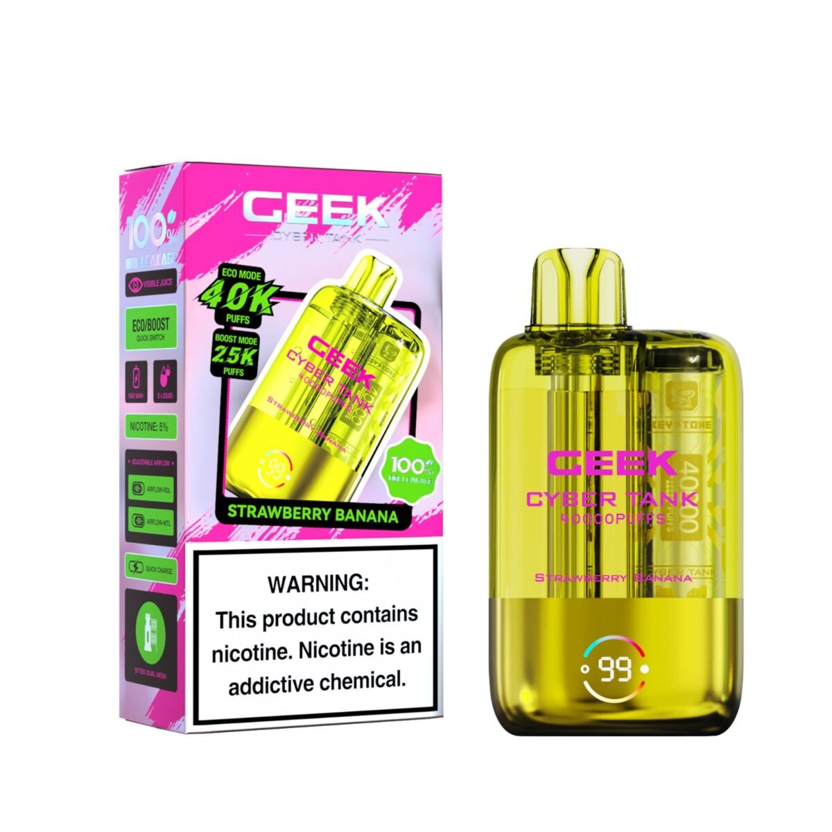 Frozen Banana Geek Cyber Tank Disposable Vape 40K Puffs