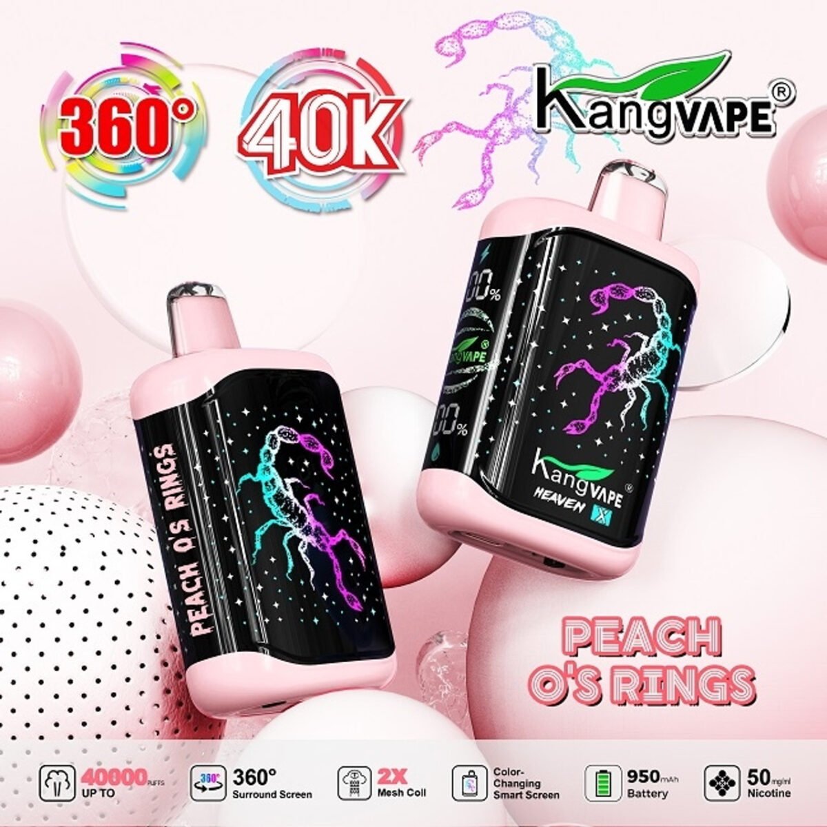 Peach O‘s Rings - Kangvape HEAVEN X 40K