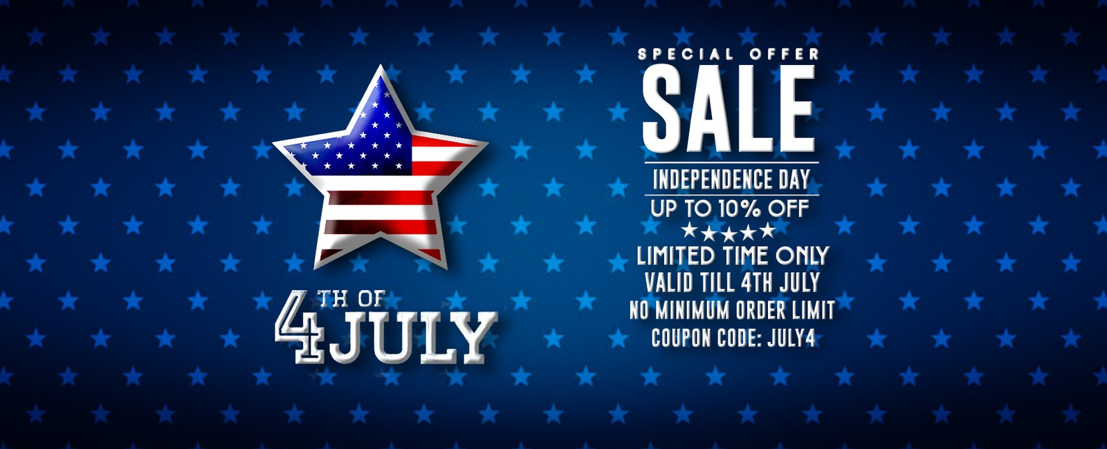 4th July Banner Desk