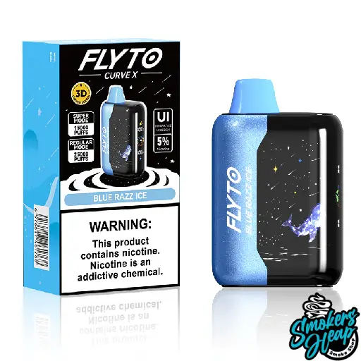Buy Blue Razz Ice Flyto Curve X 25K Puffs - US