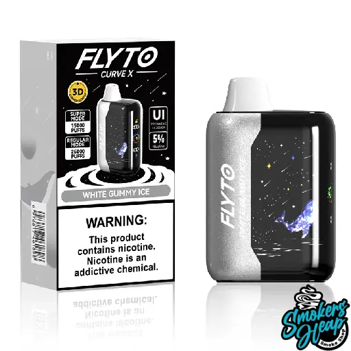 Buy White Gummy Ice Flyto Curve X 25K Puffs - US