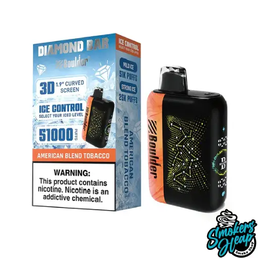 American Blend Tobacco - Boulder Diamond Bar 51K Puffs - Disposable Vape