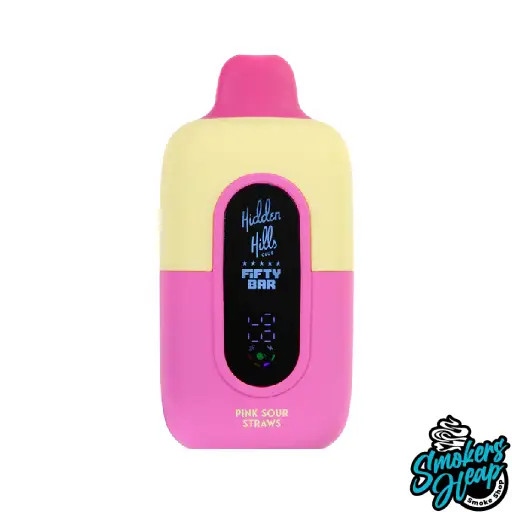 Pink Sour Straws - Hidden Hills x Fifty Bar 20k Puffs - Disposable Vape