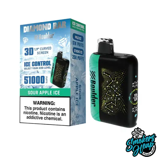 Sour Apple Ice - Boulder Diamond Bar 51K Puffs - Disposable Vape