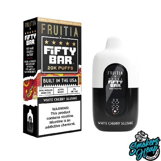 White Cherry Slushie - Fruitia X Fifty Bar 20K Puffs - Disposable Vape