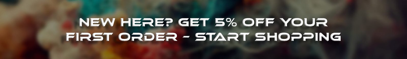 First Order Discount Banner
