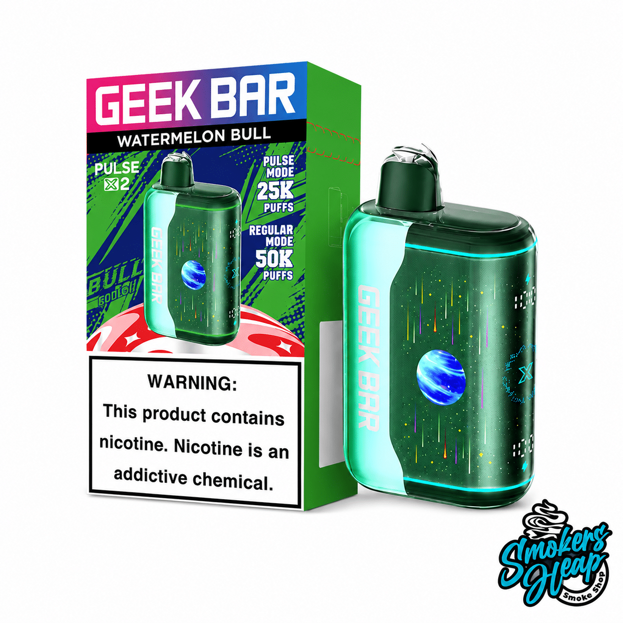 Watermelon Bull - Geek Bar Pulse X 2 50000 Puffs Disposable Vape