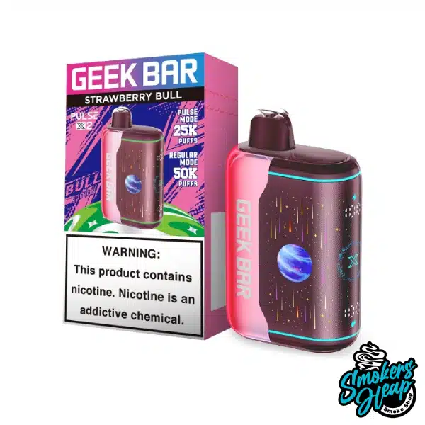 Strawberry Bull - Geek Bar Pulse X 2 50000 Puffs Disposable Vape
