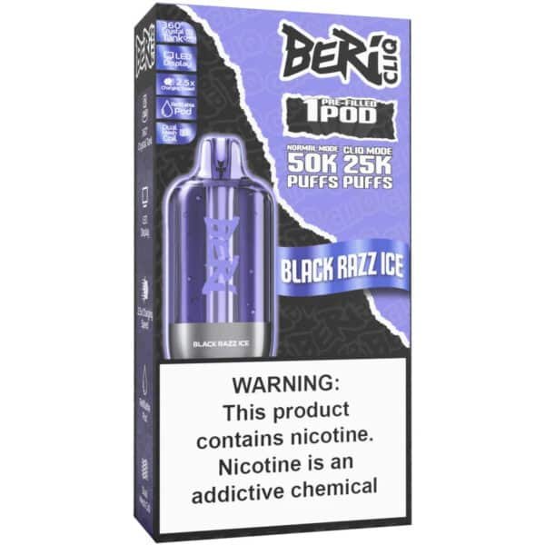 Black Razz Ice Beri Cliq 50000 Puffs Disposable Vape Kit