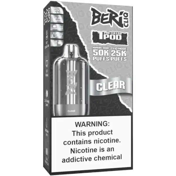 Clear Beri Cliq 50000 Puffs Disposable Vape Kit