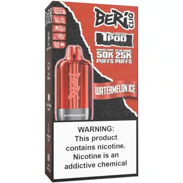 Watermelon Ice Beri Cliq 50000 Puffs Disposable Vape Kit