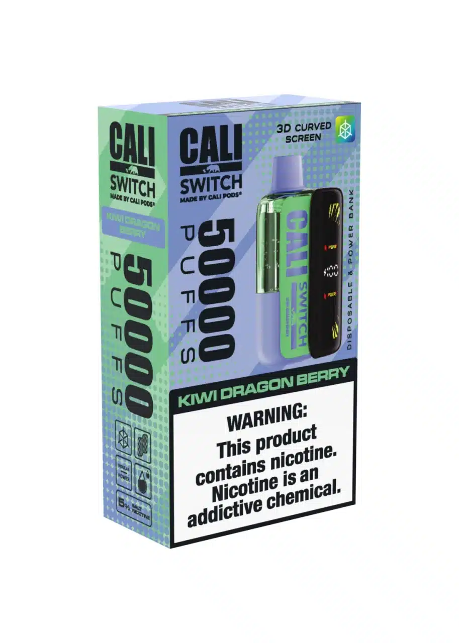 Kiwi Dragon Berry Cali Switch 50000 Puffs Disposable Vape