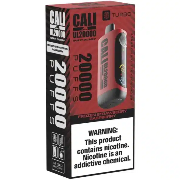 Frozen Strawberry Raspberry Cali UL 20000 Puffs Disposable Vape