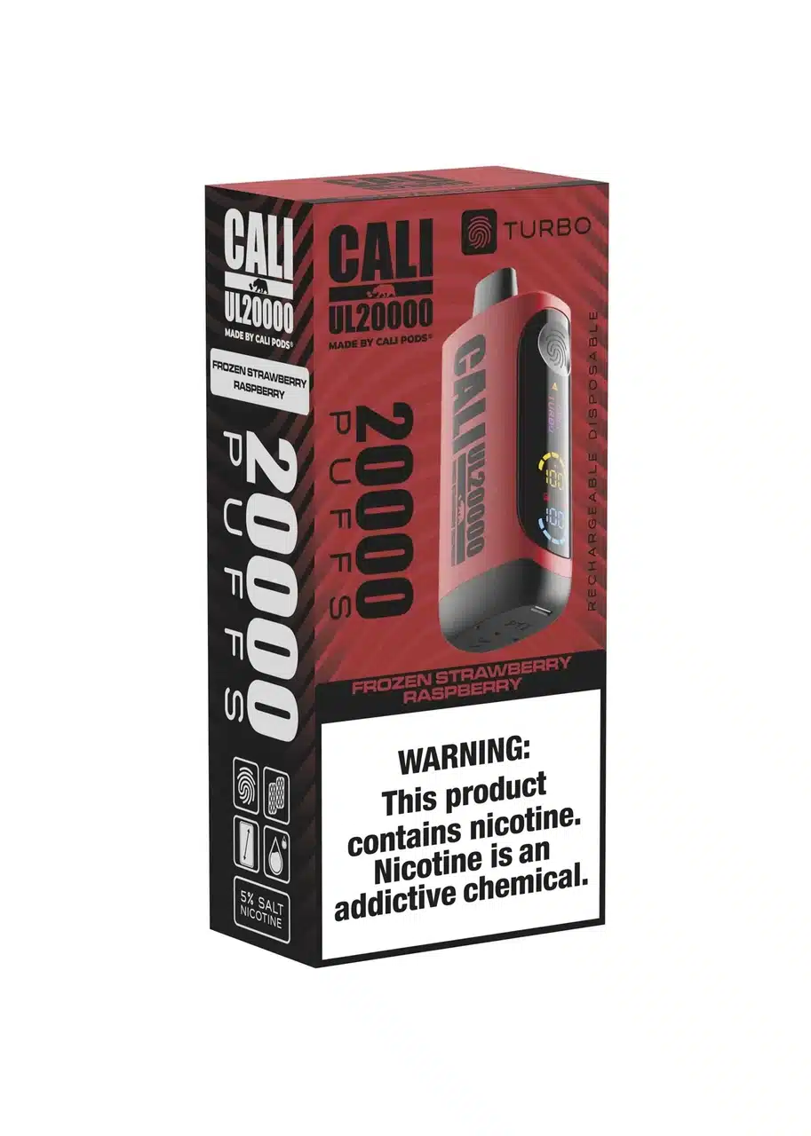 Frozen Strawberry Raspberry Cali UL 20000 Puffs Disposable Vape