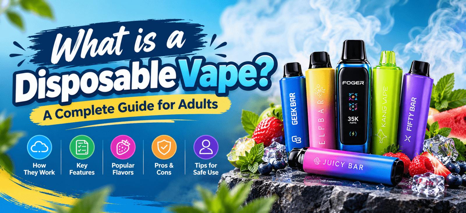 What is a Disposable Vape complete guide for adults with colorful disposable vape devices