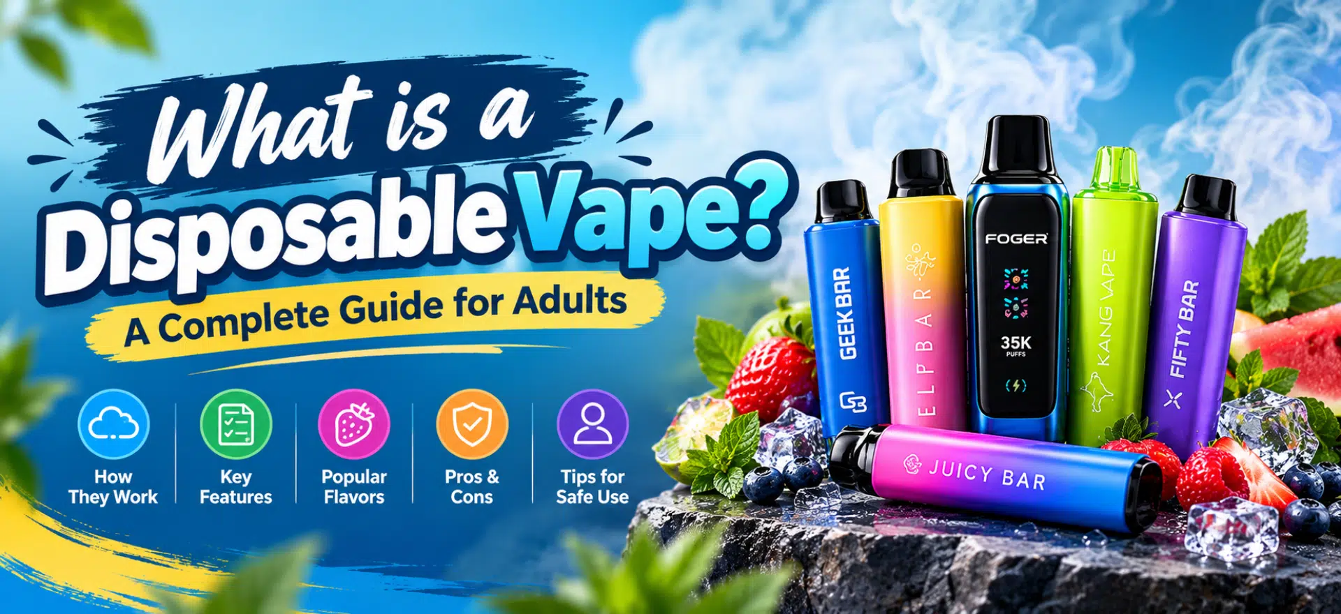 What is a Disposable Vape complete guide for adults with colorful disposable vape devices